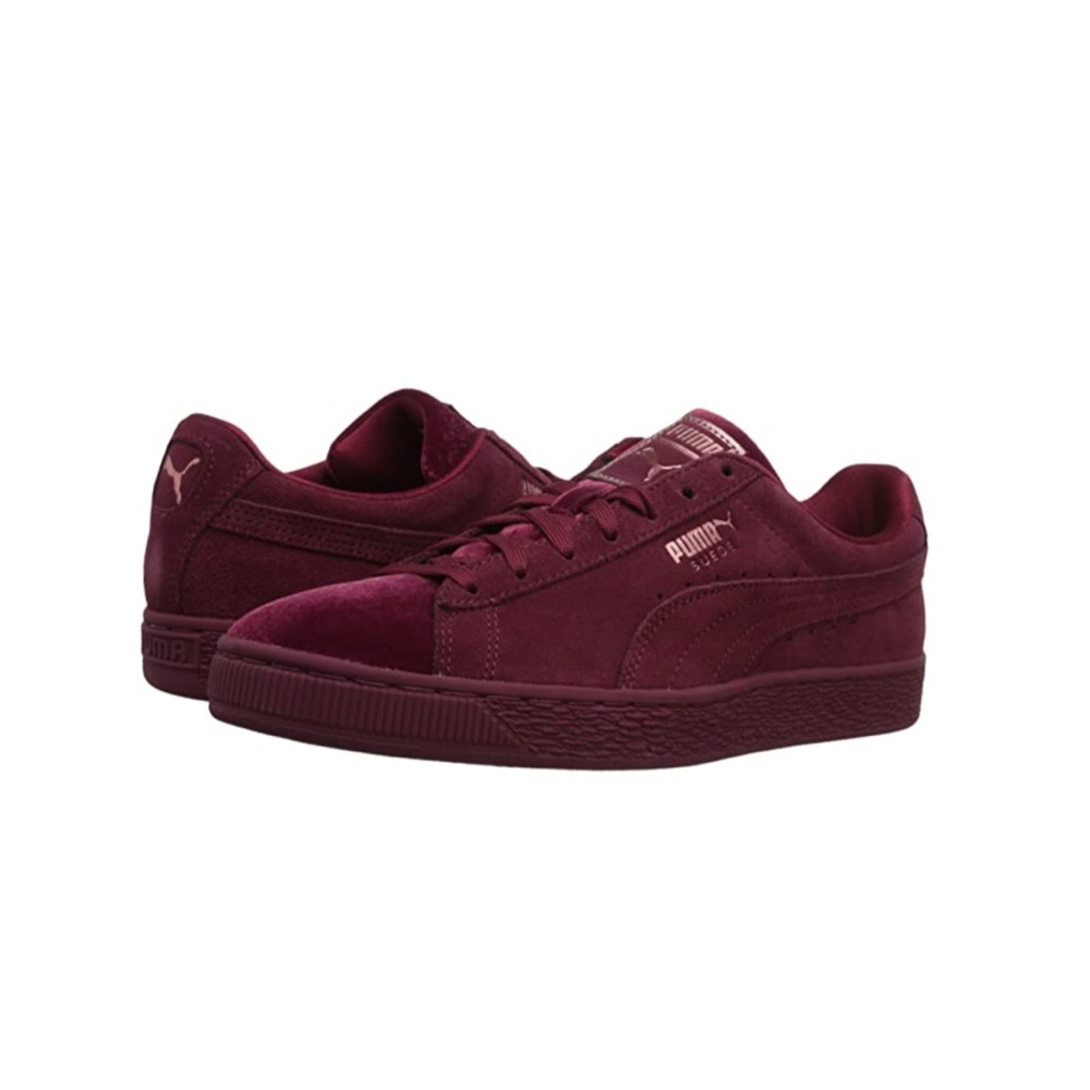 Puma Suede Cordovan Burgundy Velvet Sneakers Shoes Women's Size 6